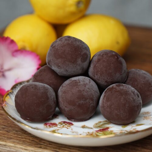 Chocolate Covered Lemon & Poppyseed Protein Balls
