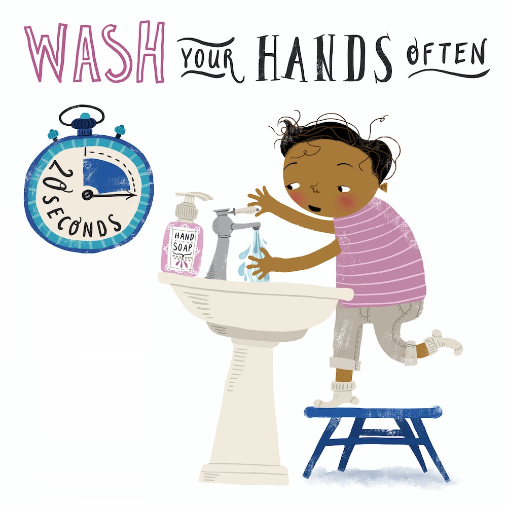 wash hands often