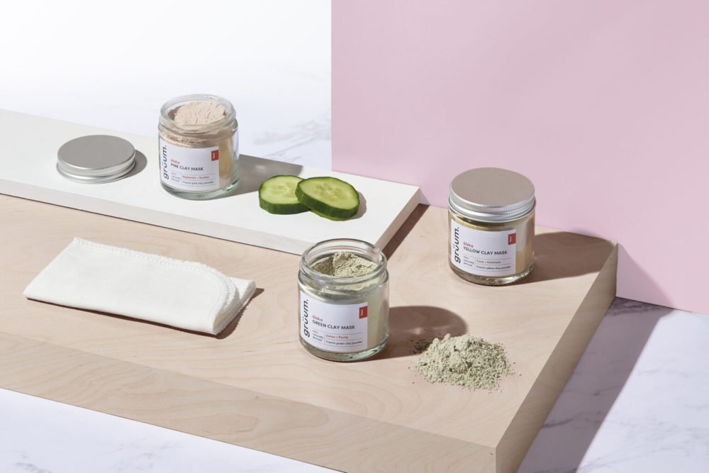 sustainable gruum pink cay face mask