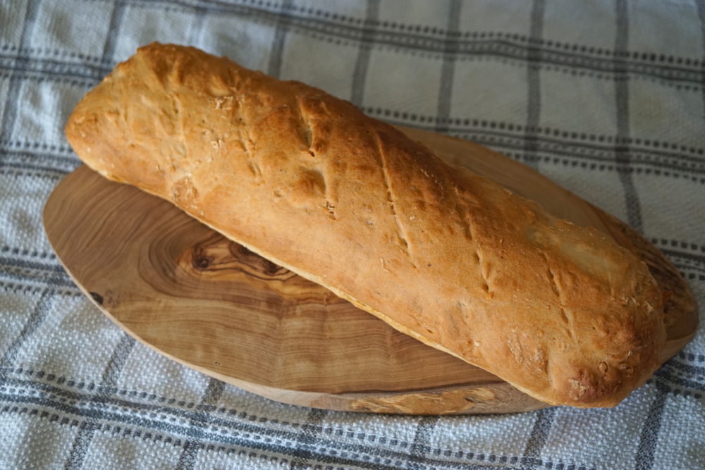homemade baguette