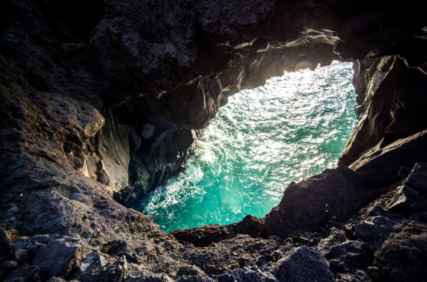 Los Hervideros blow hole