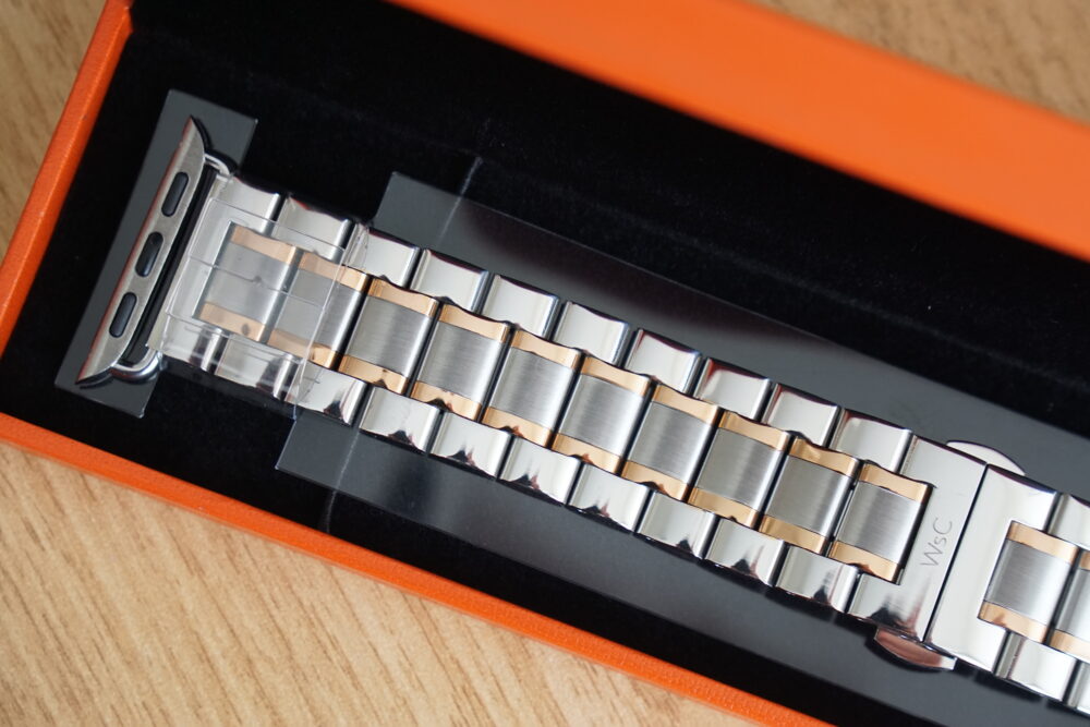 WsC Stainless Steel watch strap close up