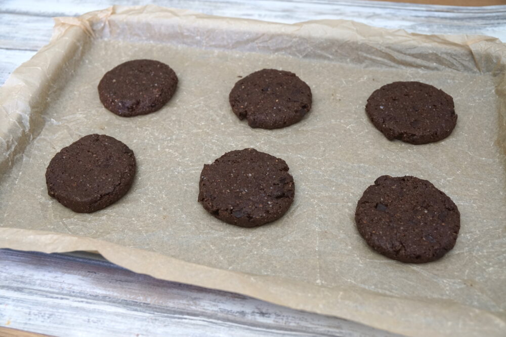 vegan cookie dough flattened balls