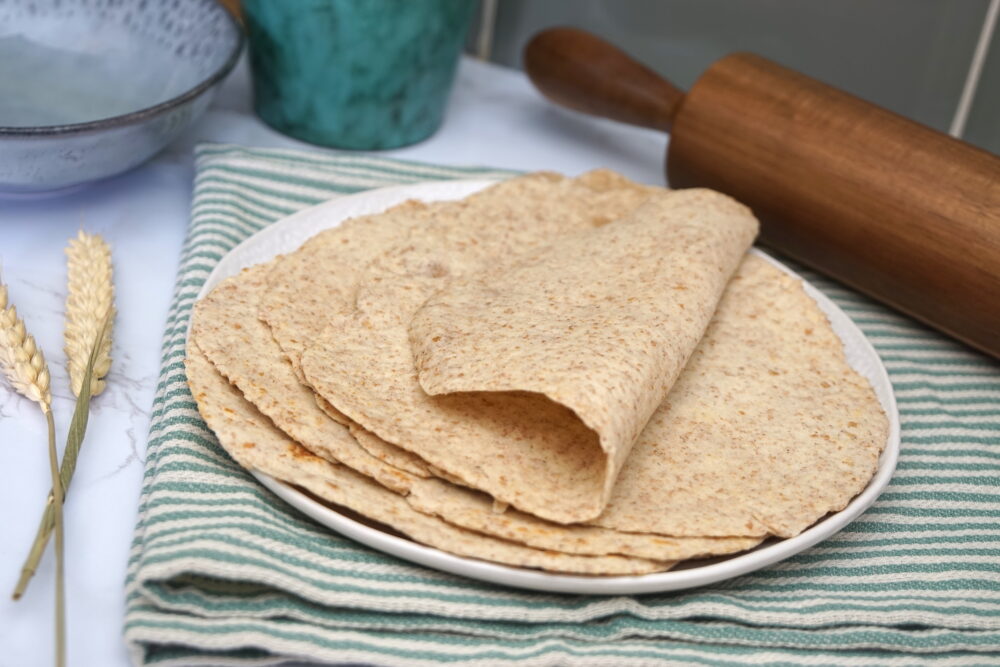 folded tortilla wraps