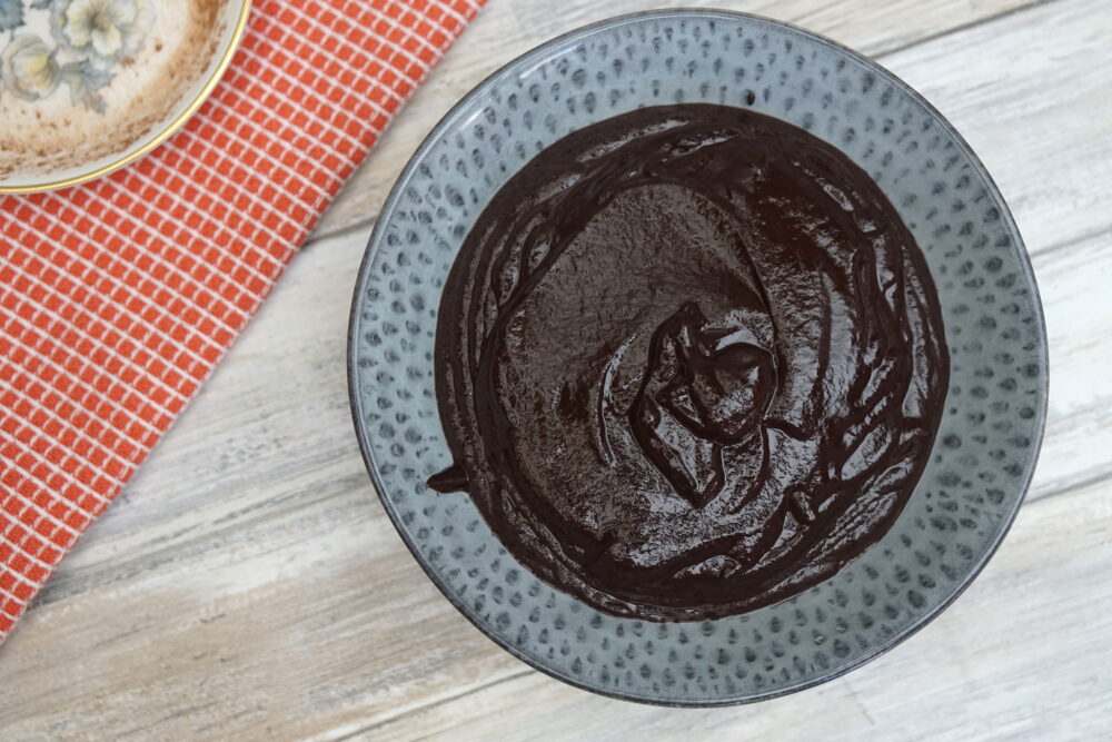 chocolate truffle mixture in bowl