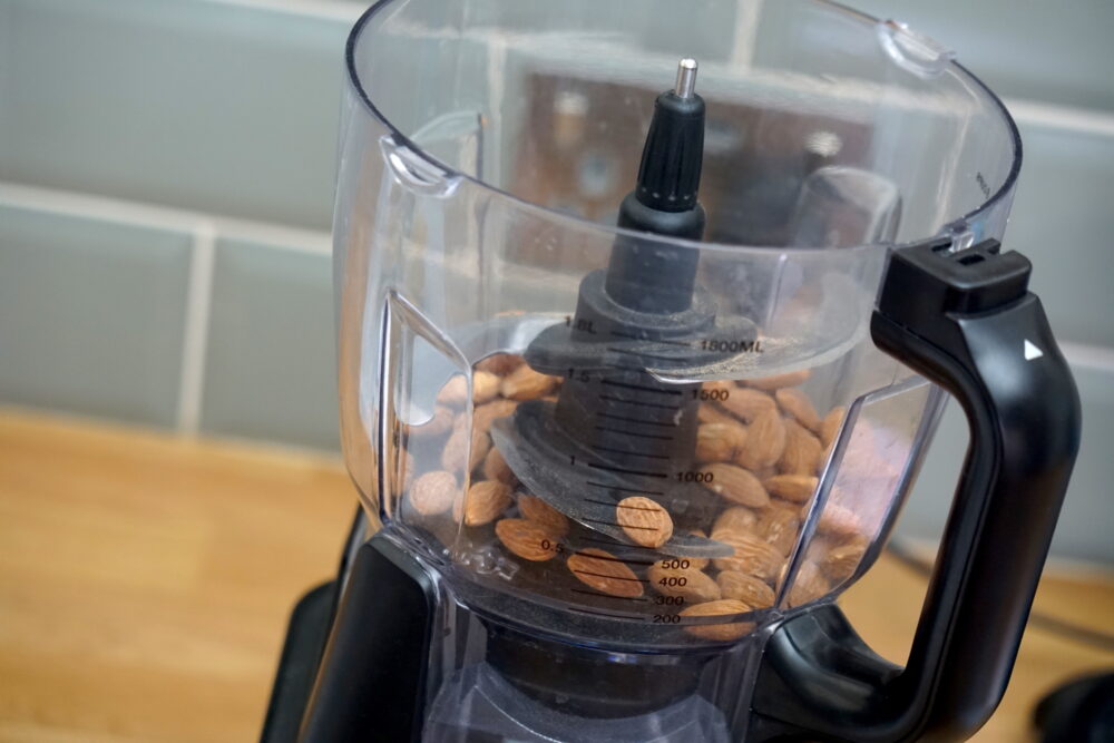sticky granola bars nuts in blender