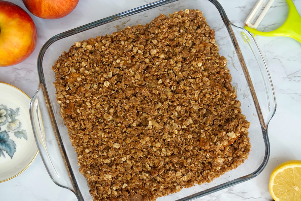 vegan apple crumble