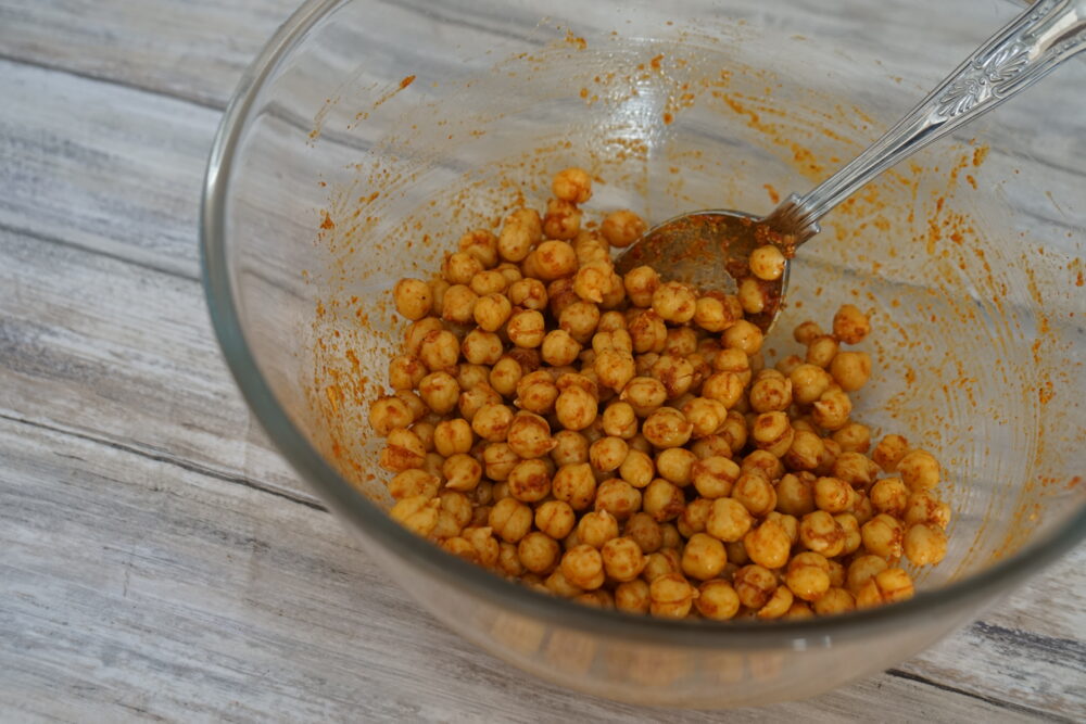chickpeas covered in spices