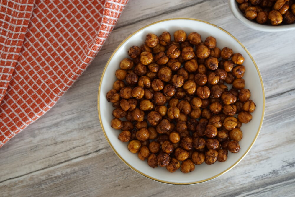 glazed chickpeas ready to eat