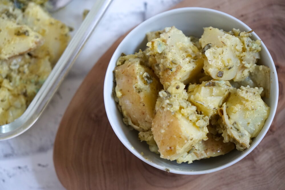 potato salad in a bowl