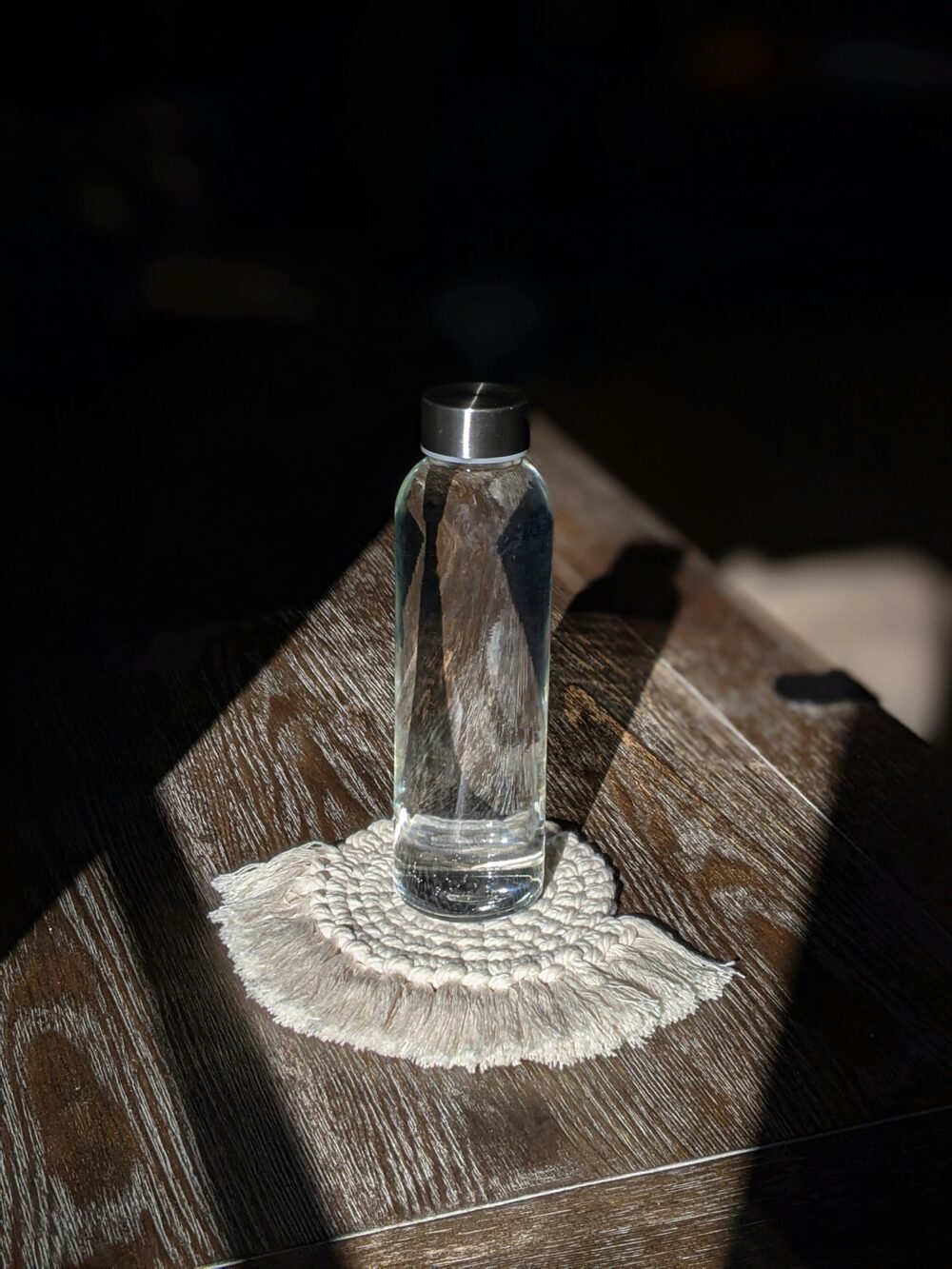 glass water bottle