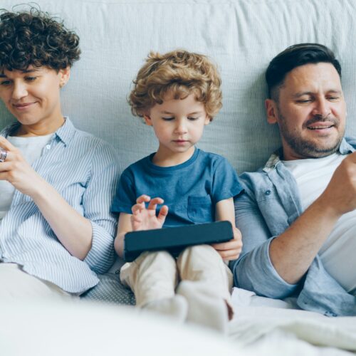 dad with kids